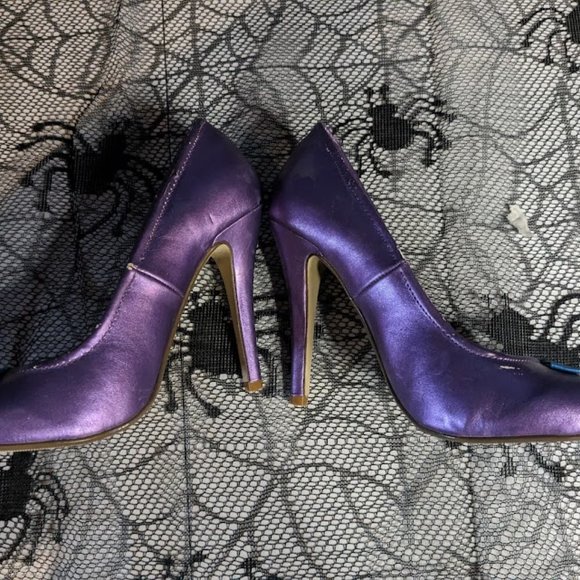 Rare Vintage Styluxe Purple Pin-up Heels - Picture 4 of 5